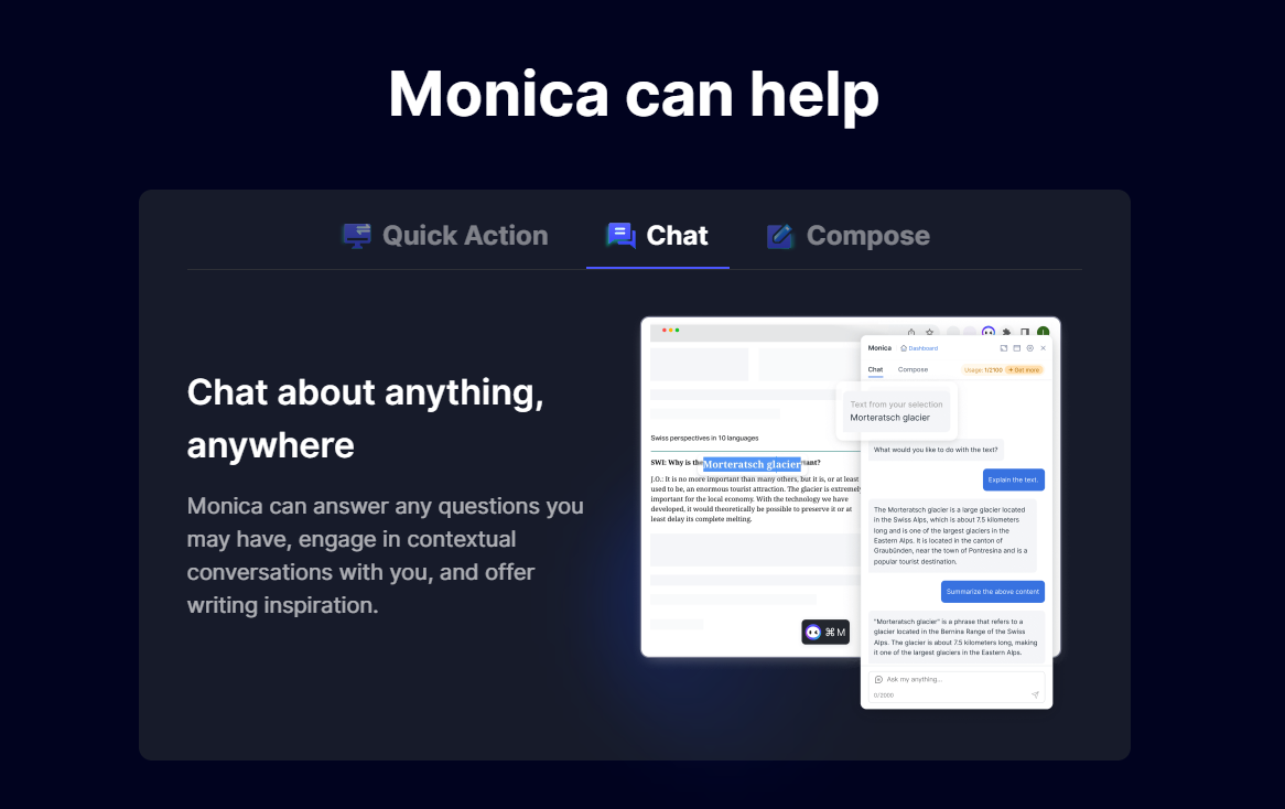 Monica--安装使用--你的ChatGPT AI智能助理
